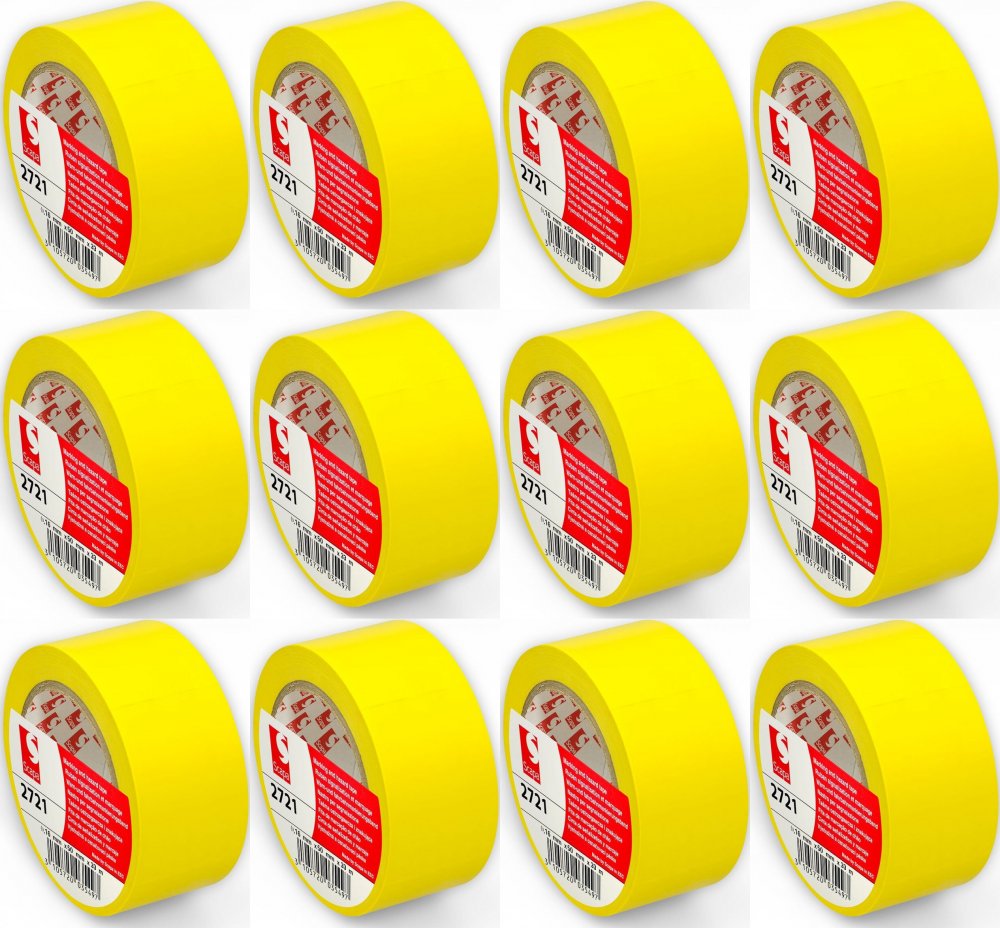 12x Taśma oznaczeniowa Scapa 2721, 50mm x 33m, żółty