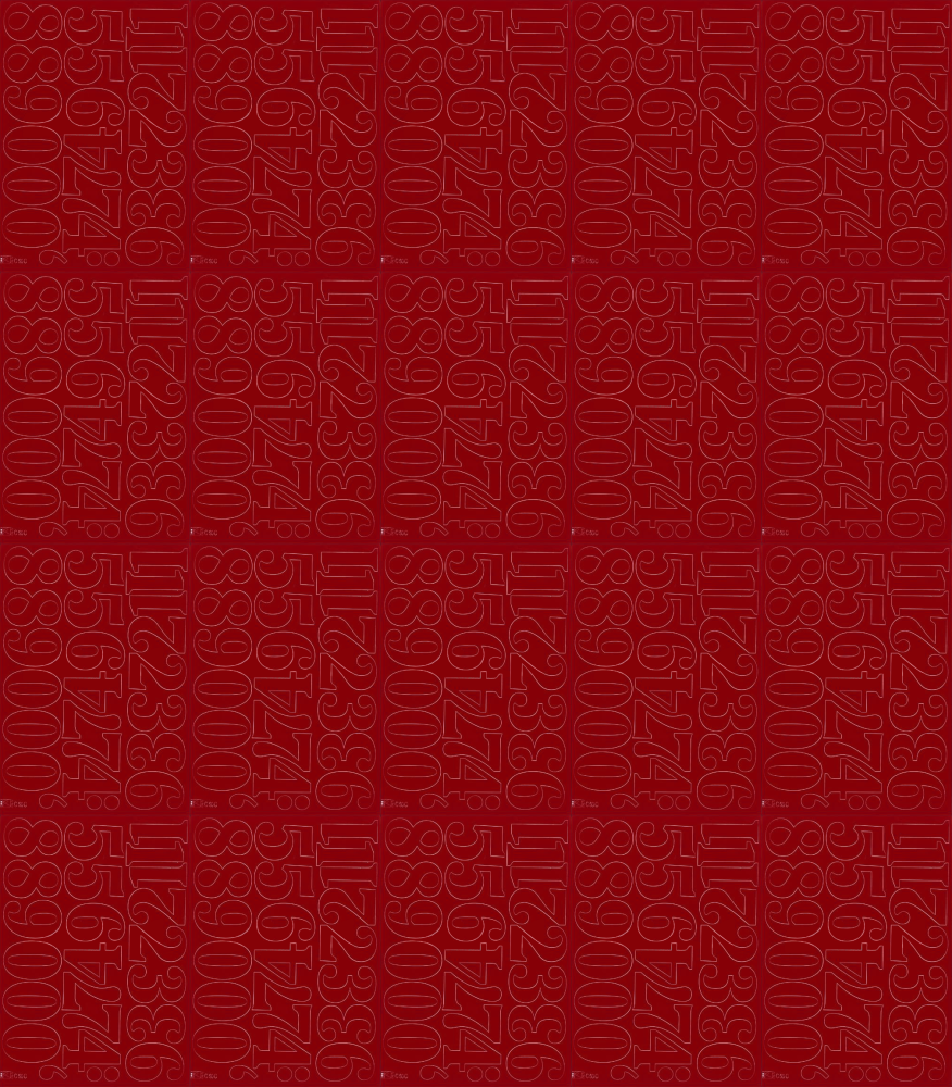 20x Cyfry samoprzylepne, 5cm, 1 arkusz, czerwony