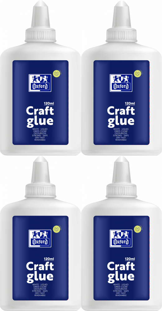 4x Klej Oxford Craft, w płynie, 120ml, biały