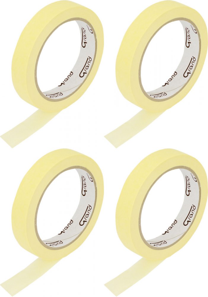 4x Taśma lakiernicza Grand, 19mmx40m, żółty