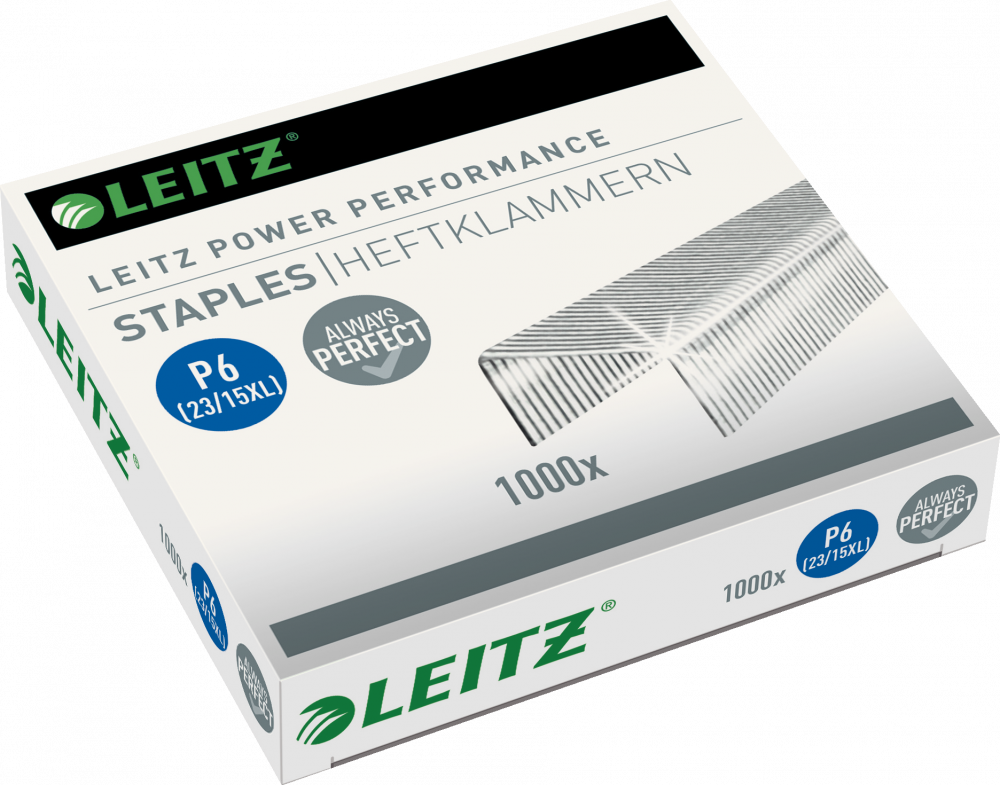 Zszywki Leitz Power Performance P6 (23/15XL), 1000 sztuk, srebrny