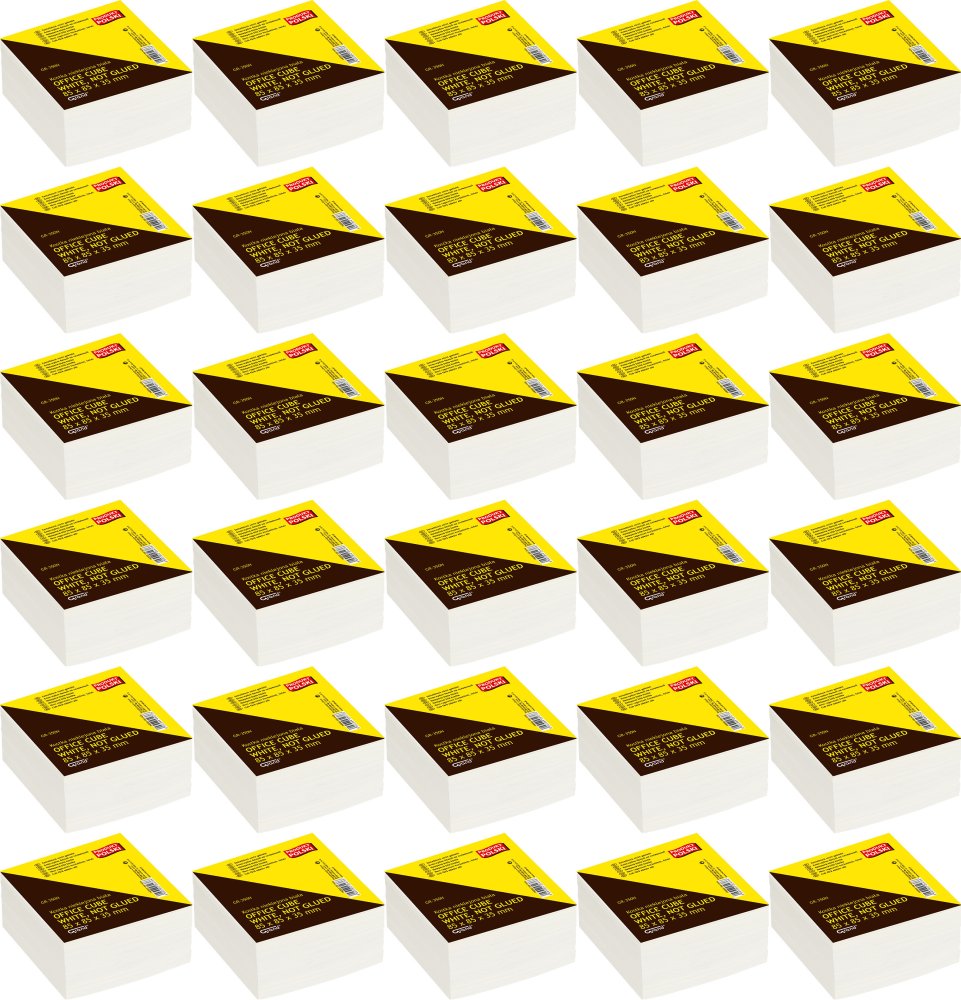 40x Karteczki do notatek Grand, nieklejone, 85x85x35mm, 350 kartek, biały
