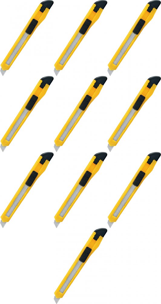 10x Nożyk z wymiennym ostrzem Grand GR-120/GR-05, 9mm, mix kolorów