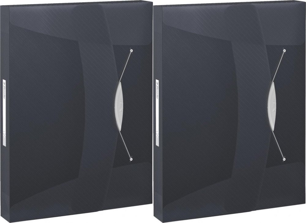 2x Teczka z gumką Esselte Vivida, A4, 40mm, czarny