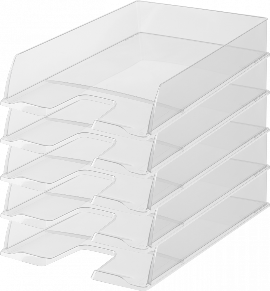 5x półka na dokumenty Esselte, A4, plastikowa, przezroczysty