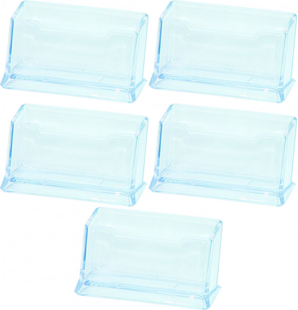 5x Stojak na wizytówki Donau, 110x45x55mm, transparentny