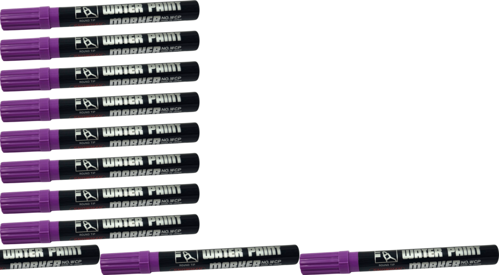 12x Pisak wodny Snowman Water Paint, okrągła, 1.5-3.0mm, fioletowy