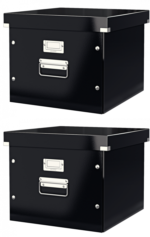 2x Pojemnik na 15 teczek zawieszanych Leitz Click&Store, A4, 370x356x282mm czarny