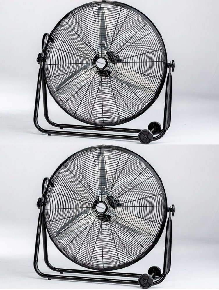 2x Wentylator podłogowy Ravanson WT-60C, średnica 60cm, czarny