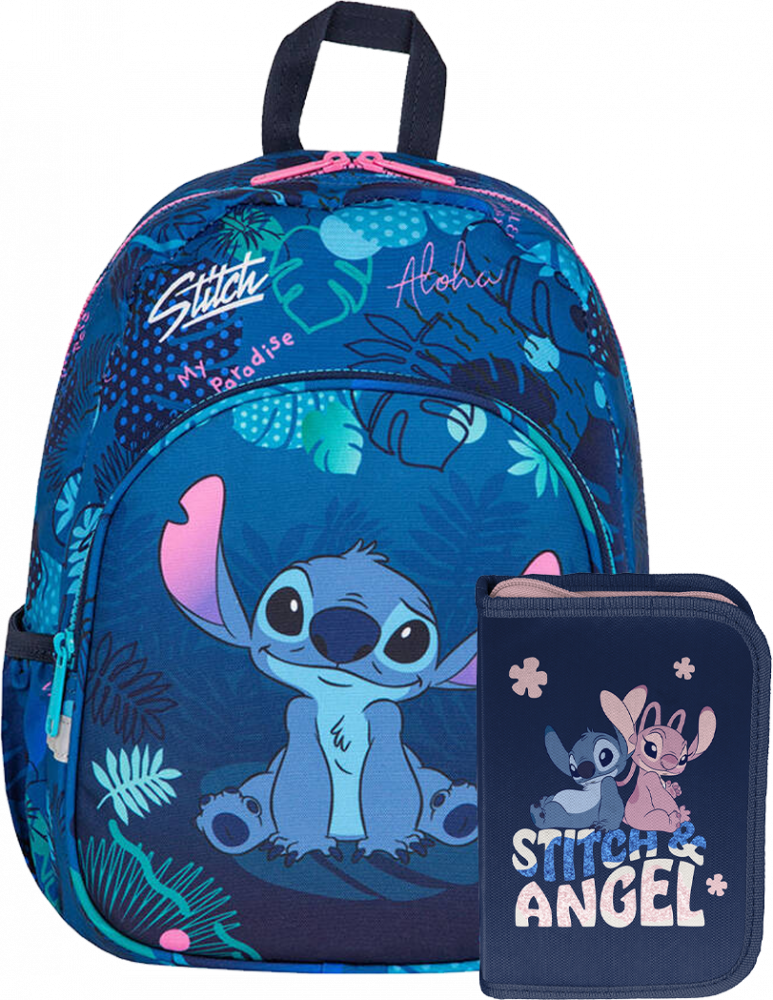 Zestaw: Plecak dla przedszkolaka CoolPack Toby Stitch + Piórnik szkolny Paso Disney Stitch