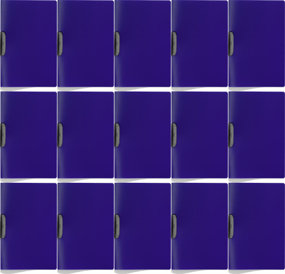 15x Skoroszyt plastikowy z klipsem Durable Duraswing, A4, do 30 kartek, granatowy
