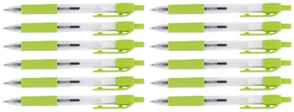 12x długopis automatyczny D.Rect 294, 0.7mm, zielony