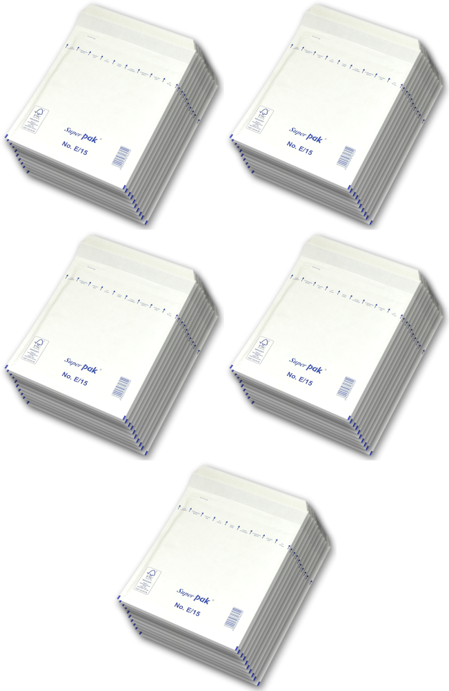 5x Koperta bąbelkowa NC, E/15, 240x275mm, 10 sztuk, biały