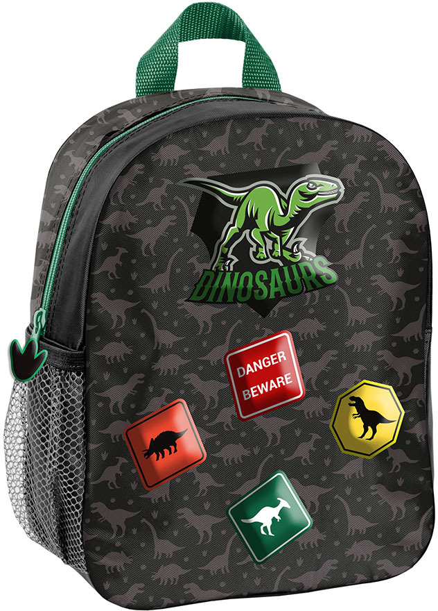 Plecak dla przedszkolaka Paso Dinosaur 3D, jednokomorowy, 28x22x10cm