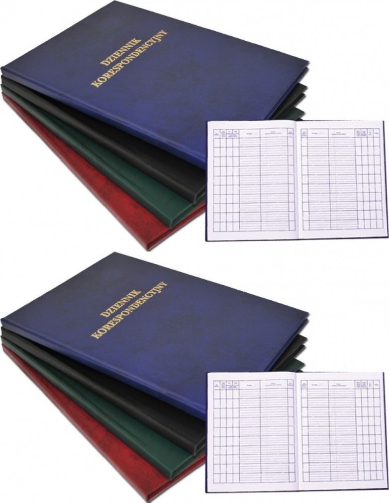 2x Dziennik korespondencyjny Barbara, A4, 300 kart, granatowy
