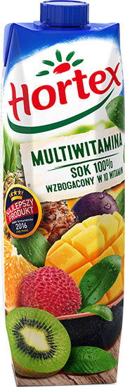 12x Sok multiwitamina Hortex, karton, 1l