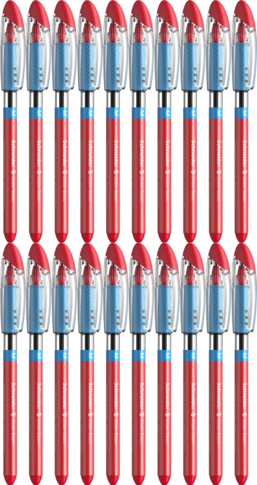 20x Długopis Schneider, Slider Basic, M czerwony