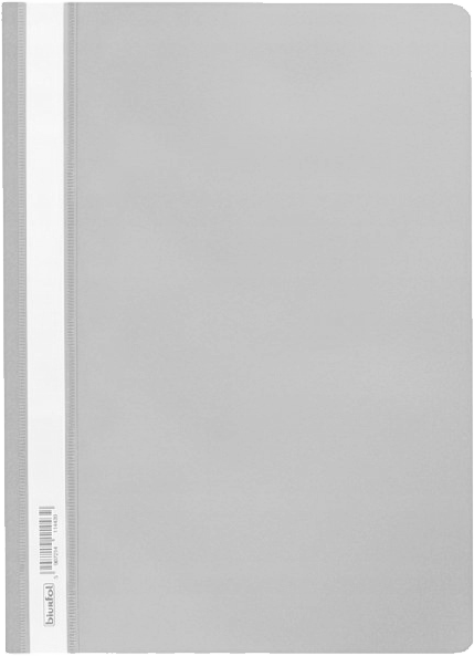 Skoroszyt plastikowy bez oczek Biurfol, miękki, A4, szary
