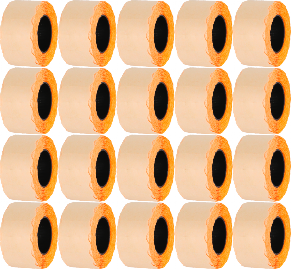 20x Taśma do metkownicy Studio Cen, HMTC 800 etykiet, 26x12mm, pomarańczowy