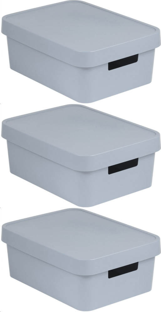 3x Pojemnik do przechowywania Curver Infinity, 11l, szary