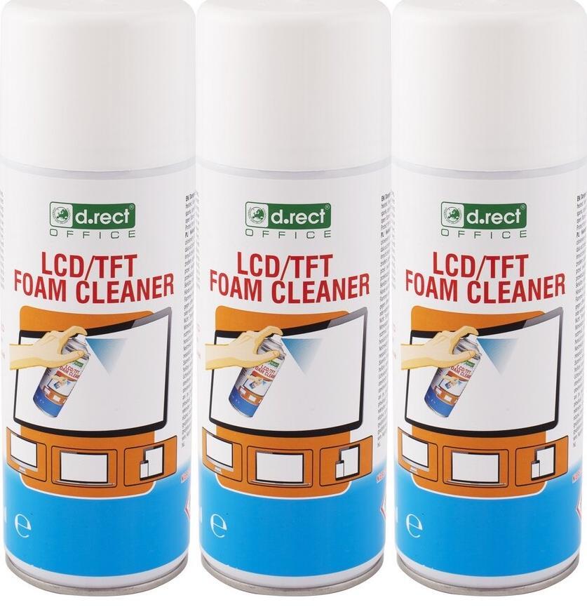 3x Pianka do czyszczenia LCD/TFT D.Rect, 400ml