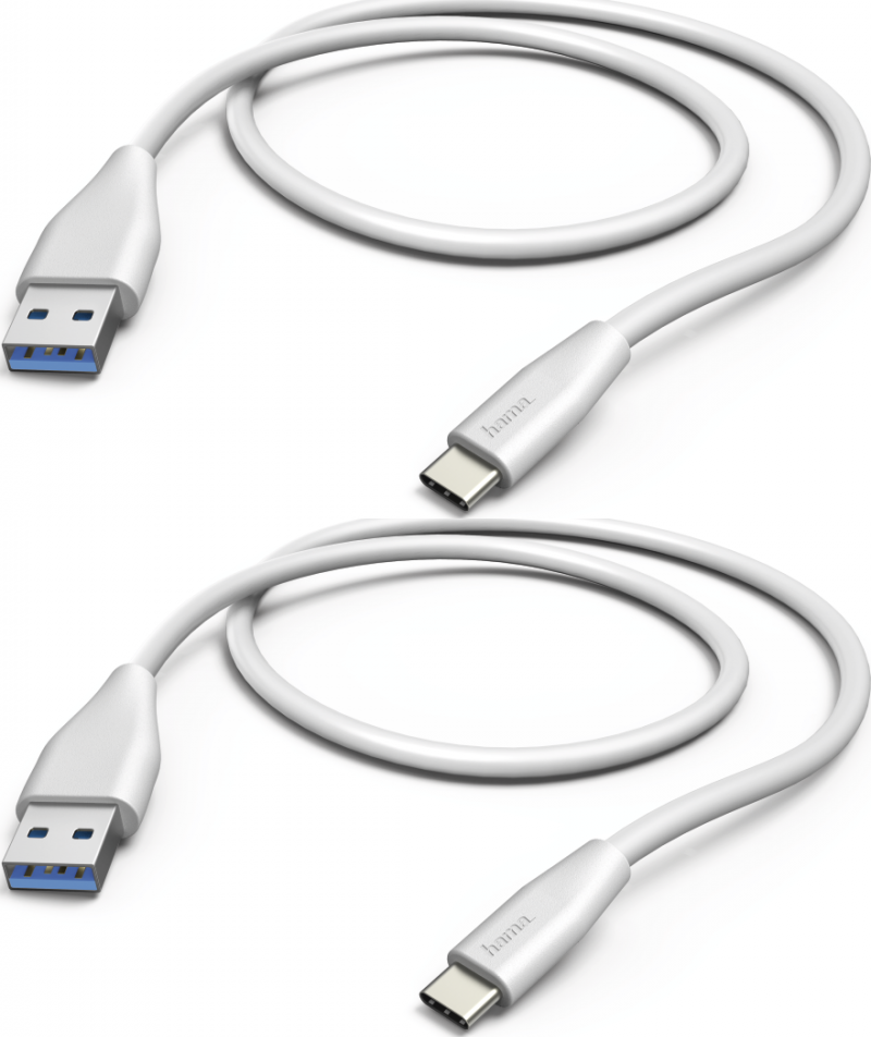 2x Kabel ładujący Hama Typ C - USB 3.1, 1.5m, biały