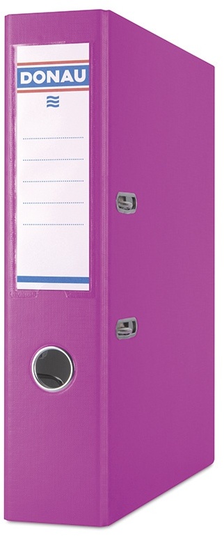 Segregator A4 Donau Master, szerokość grzbietu 75mm, do 500 kartek, różowy