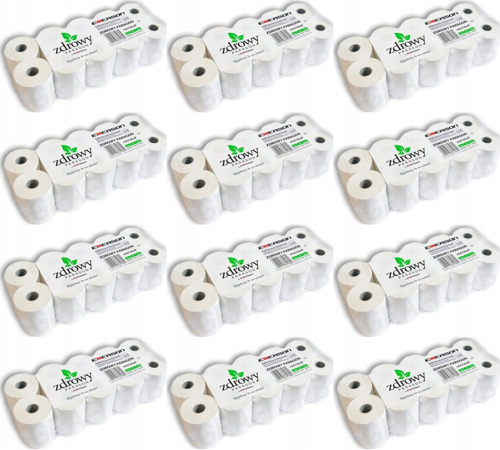 12x Rolka termiczna Emerson "Zdrowy Paragon", 57mm x 30m, 50+/-6g/m2, 10 sztuk
