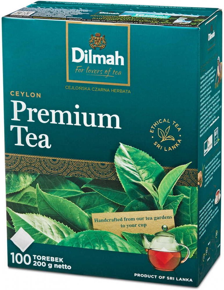 Herbata czarna w torebkach Dilmah Premium, 100 sztuk x 2g