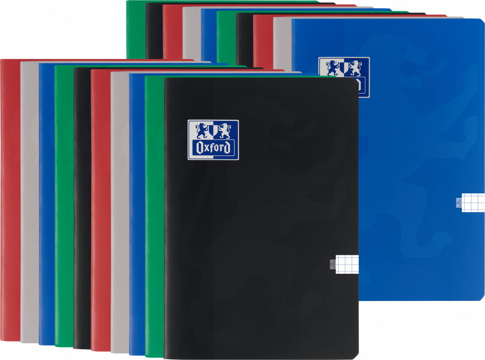 20x Zeszyt w kratkę Oxford Esse, A5, miękka oprawa, 32 kartki, mix kolorów