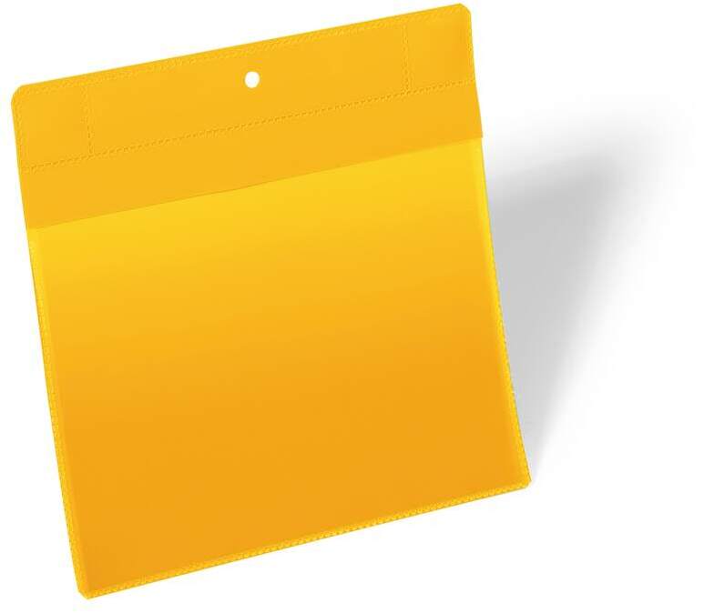 Kieszeń magnetyczna Durable, neodymowa, A5, pozioma, 10 sztuk, żółty