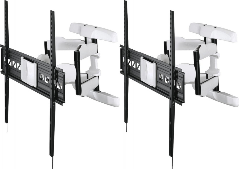 2x Uchwyt do telewizora LCD/LED Hama Fullmotion XL, do 75kg, VESA 800x600mm, 90", czarno-biały