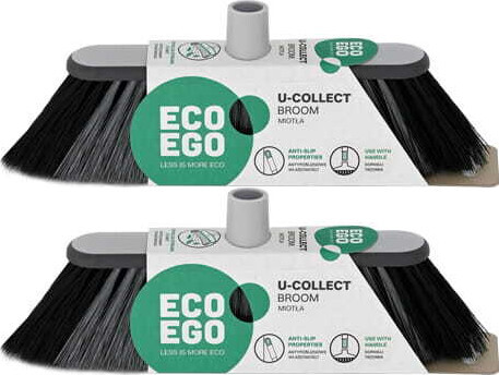 2x Miotła Eco Ego U-Collect, końcówka, szary