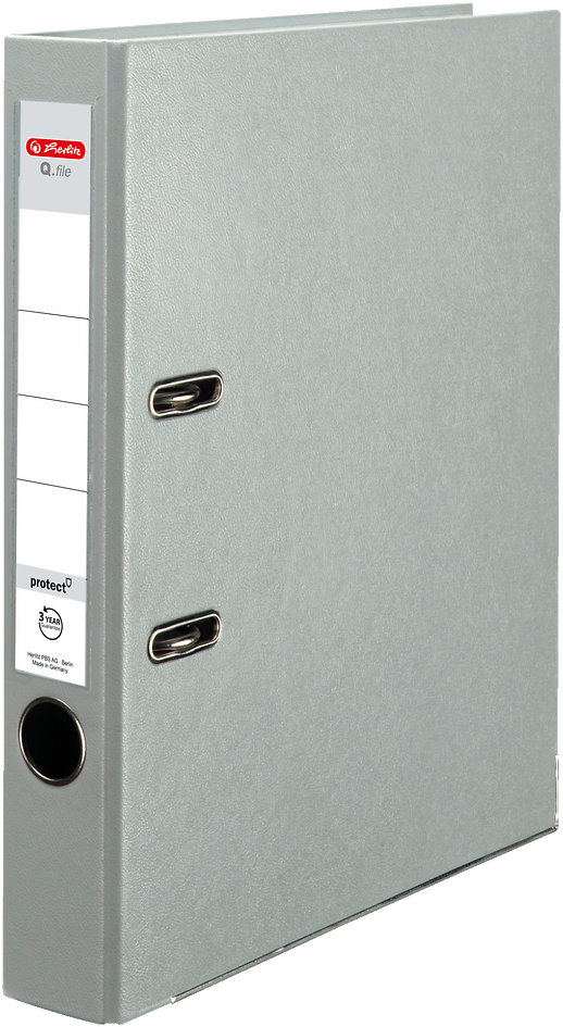 Segregator A4 Herlitz Q.file, 50mm, szary