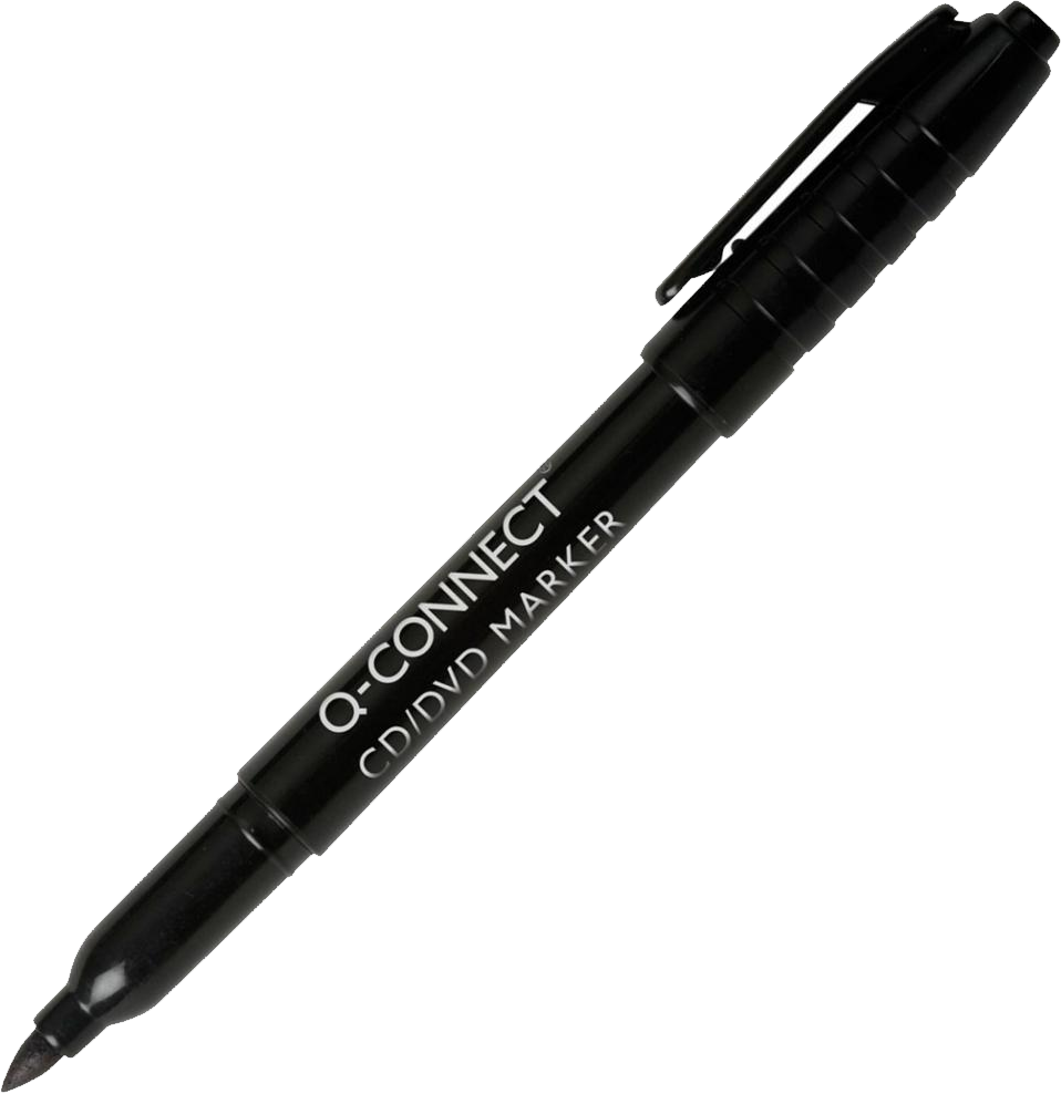 Marker do płyt CD i DVD Q-Connect, okrągła, 1mm, czarny