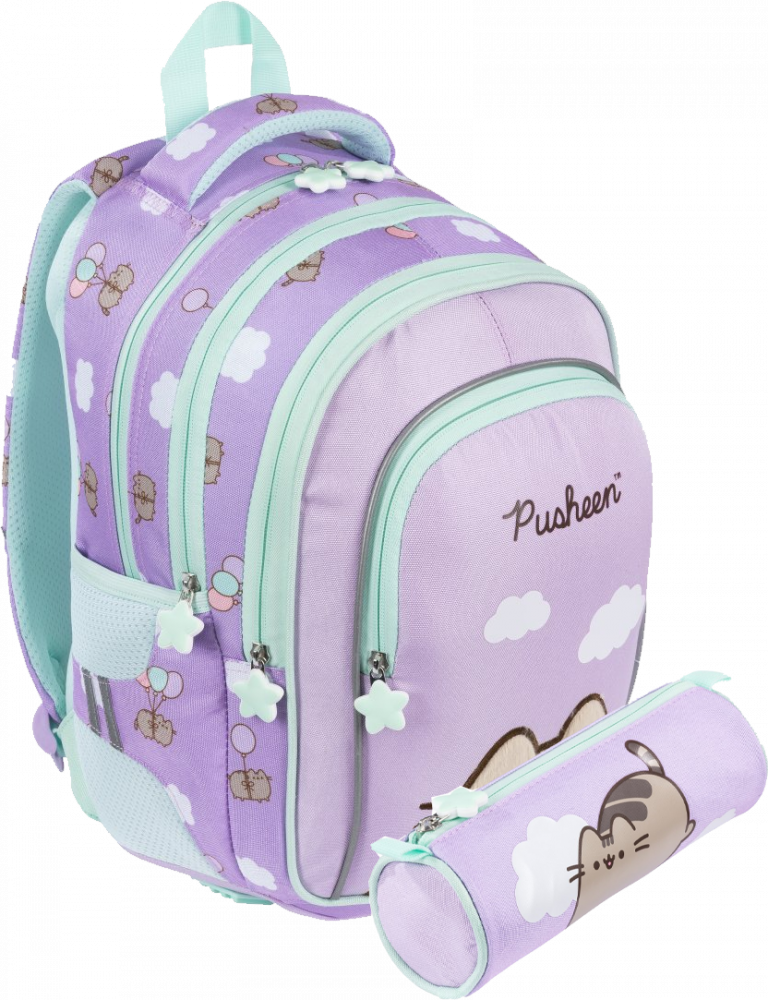 Zestaw: Plecak + piórnik tuba Pusheen Violet