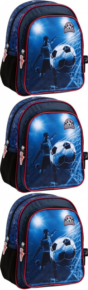 3x Plecak dla przedszkolaka Derform 11 Piłka 19, 9l, 29x23x14cm