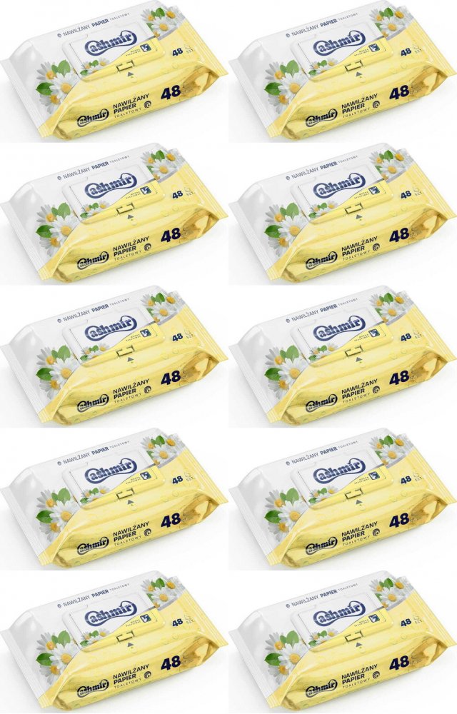 10x Papier toaletowy nawilżany Cashmir, rumianek, 48 sztuk