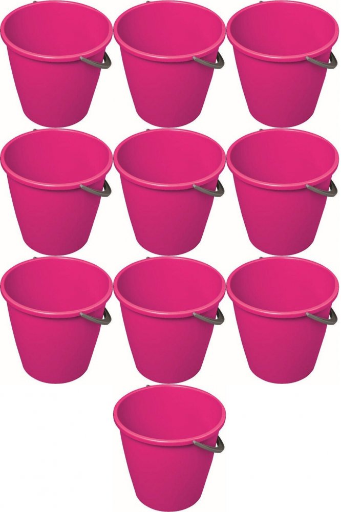 10x Wiadro okrągłe York, 10l, mix kolorów