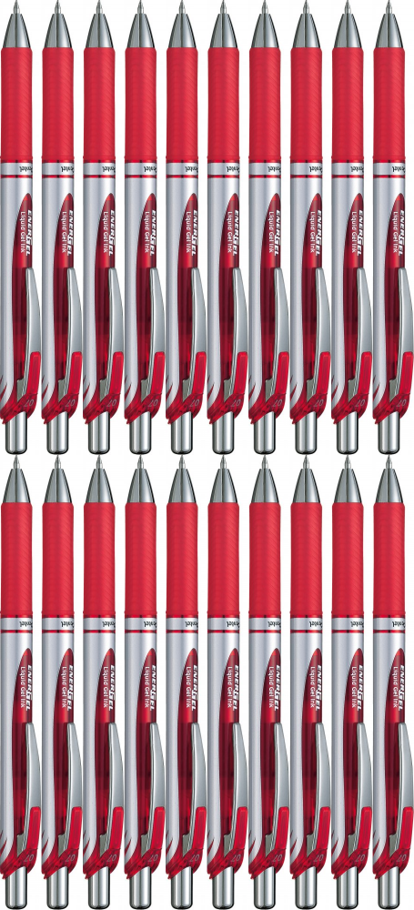 20x Pióro kulkowe automatyczne Pentel Energel BL-77, 0.7mm, czerwony