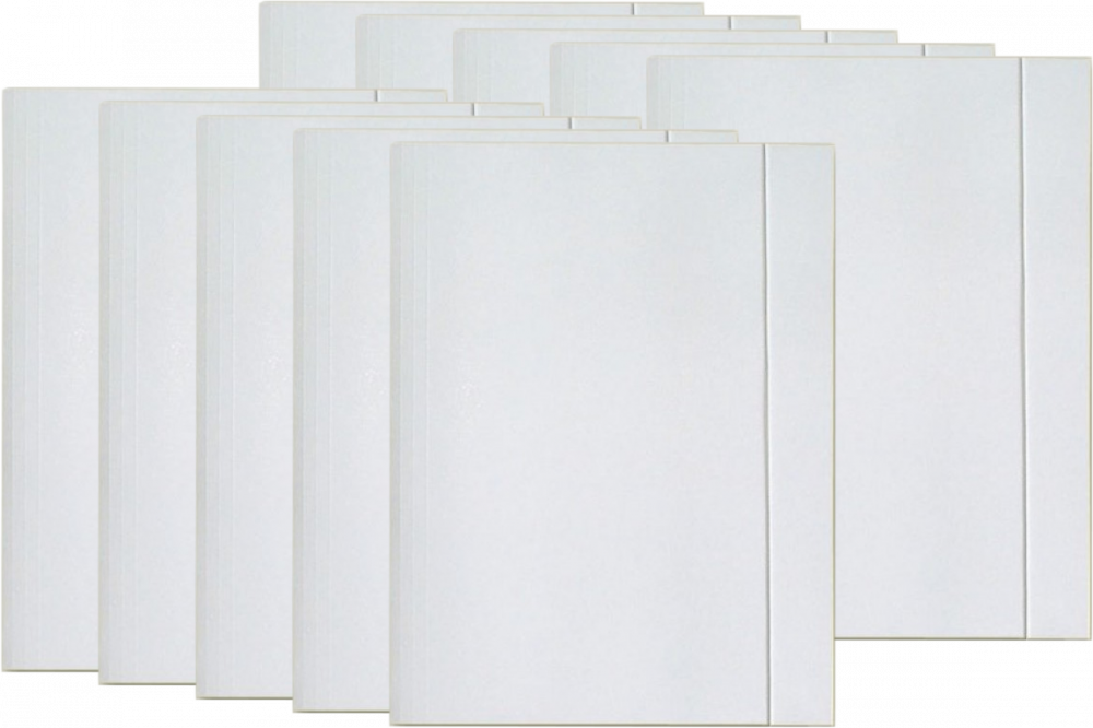 10x teczka kartonowa z gumką Lux Barbara, A4, 250g/m2, biały