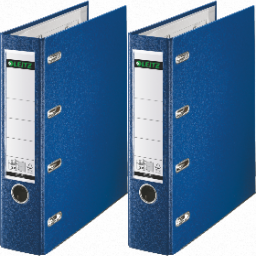 2x Segregator A4 Leitz, 75 mm, 2 mechanizmy, 2x500 kartek A5, niebieski