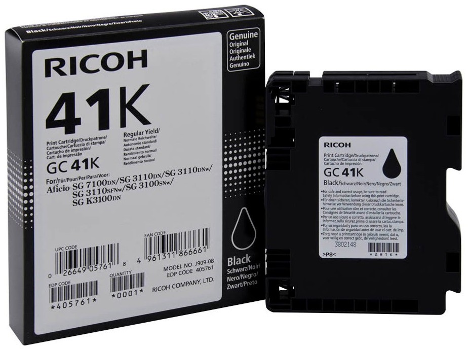 Tusz Ricoh GC-41K (405761), 2500 stron, black (czarny)