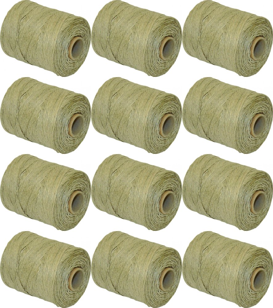 12x Nici lniane Q-Connect, nabłyszczane, 560m, 250g, szary