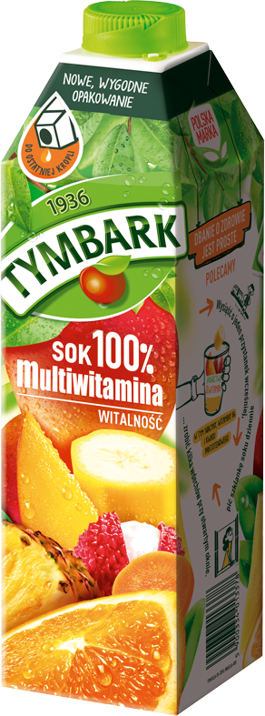 Sok multiwitamina Tymbark, karton, 1l