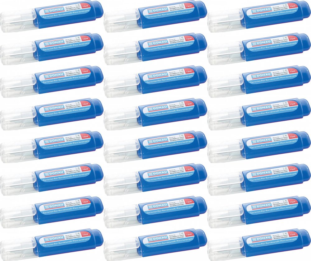24x Korektor w piórze Donau, metalowa końcówka, 12ml