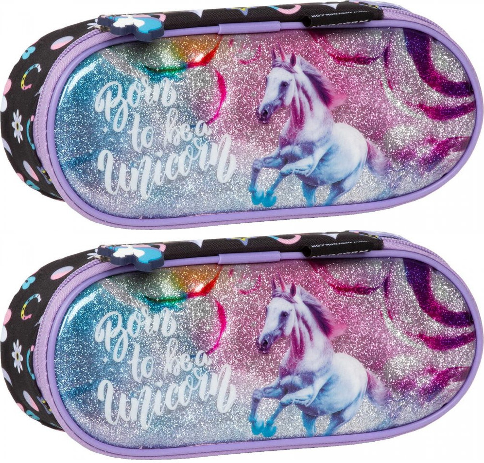 2x Piórnik szkolny Derform A Jednorożec 15, saszetka, bez wyposażenia