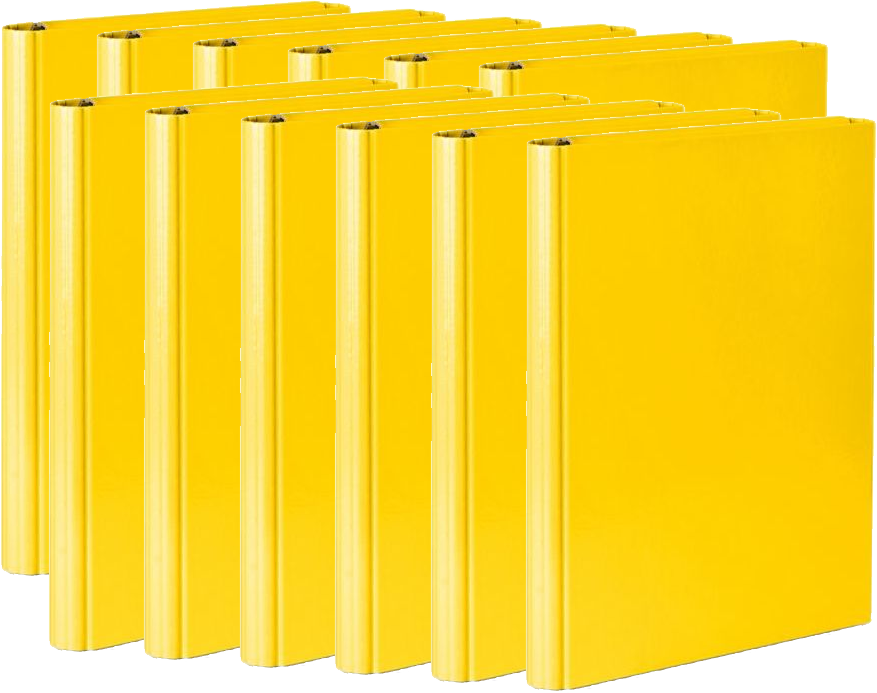 12x Teczka na rzep VauPe, skrzydłowa, A4, 40mm, żółty