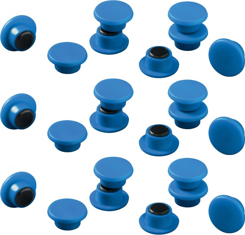 3x Magnesy Durable, 15 mm, 20 sztuk, niebieski