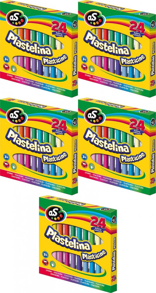 5x Plastelina Astra AS, 24 kolory